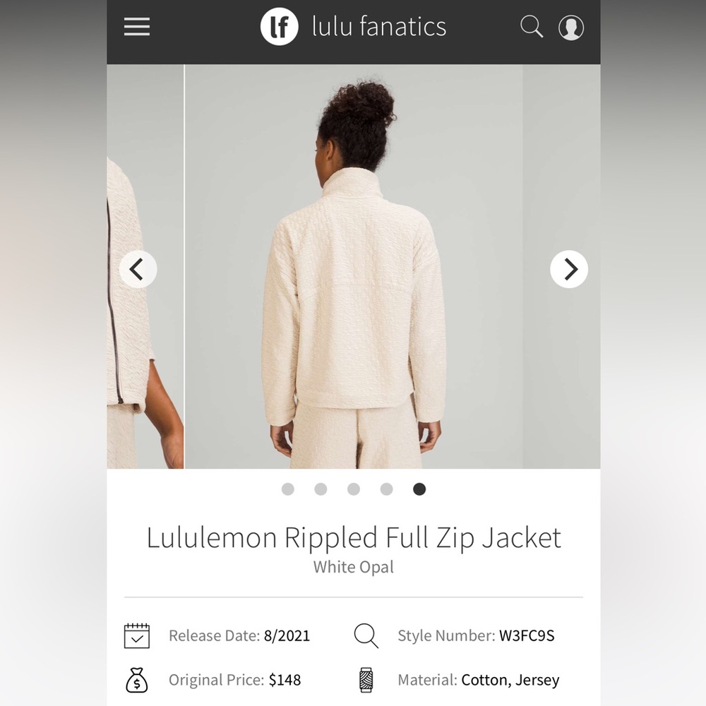 Lululemon Rippled Full Zip Jacket - Picture 12 of 12